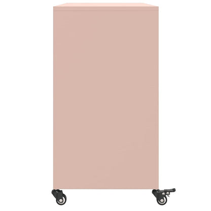 Credenza Rosa 100,5x39x72 cm in Acciaio Laminato a Freddo - homemem39