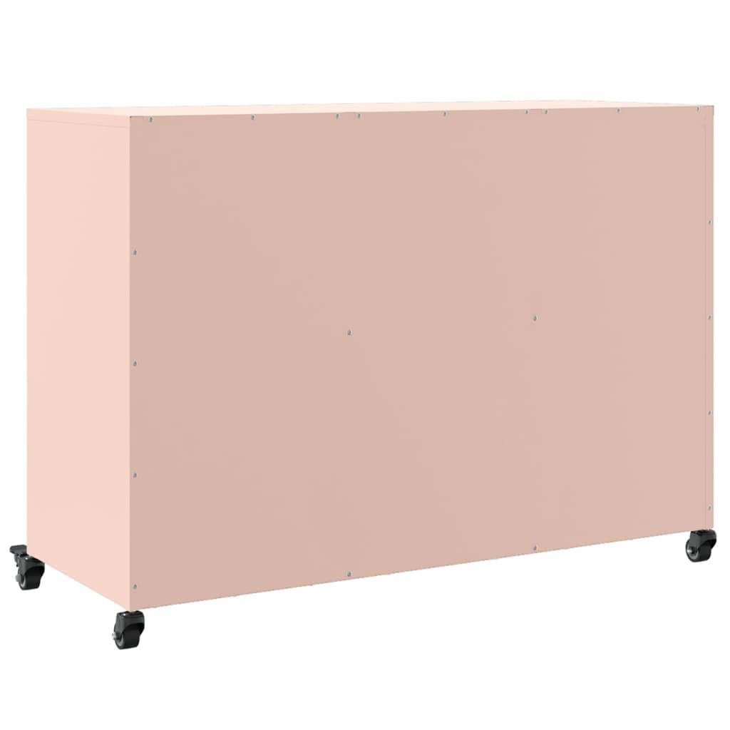 Credenza Rosa 100,5x39x72 cm in Acciaio Laminato a Freddo - homemem39