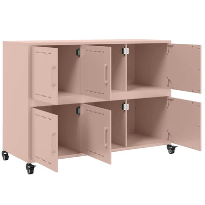 Credenza Rosa 100,5x39x72 cm in Acciaio Laminato a Freddo - homemem39