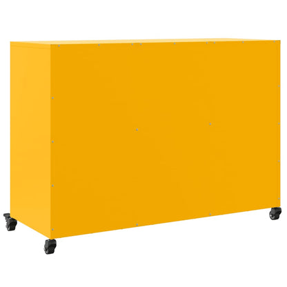 Credenza Giallo Senape 100,5x39x72 cm Acciaio Laminato a Freddo - homemem39