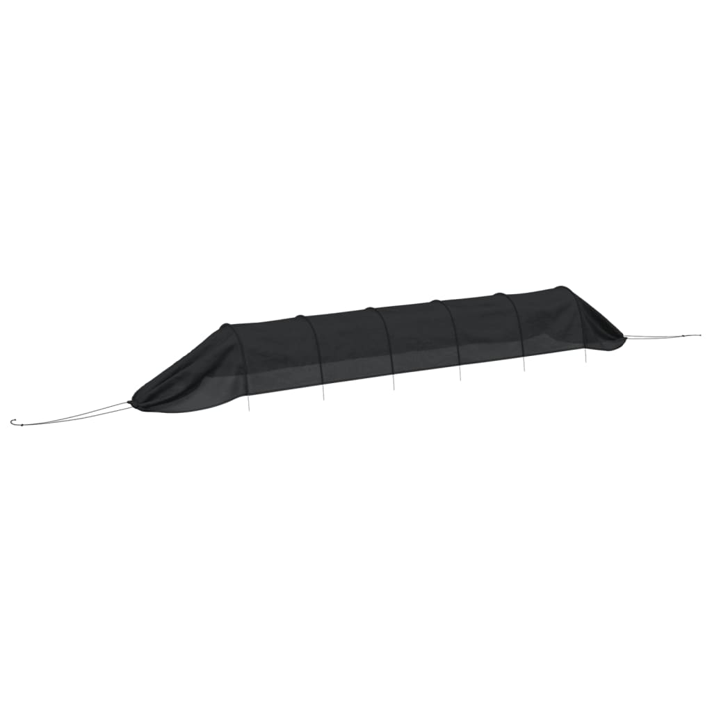 Tunnel a Rete Nero 300x50x48,5 cm in Acciaio e Polietilene | homemem39
