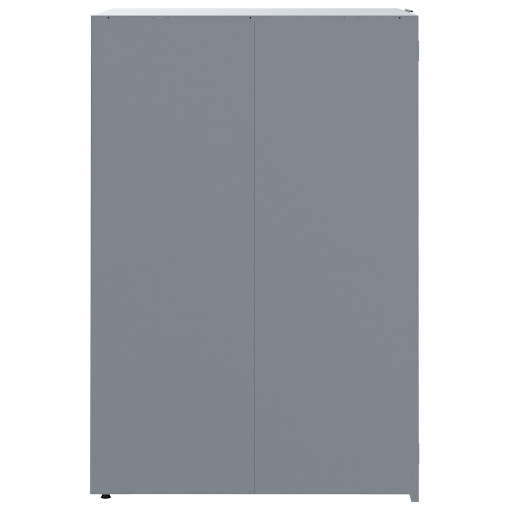Copribidone con Ruote Bidone Singolo Grigio 69x79x117cm Acciaio - homemem39
