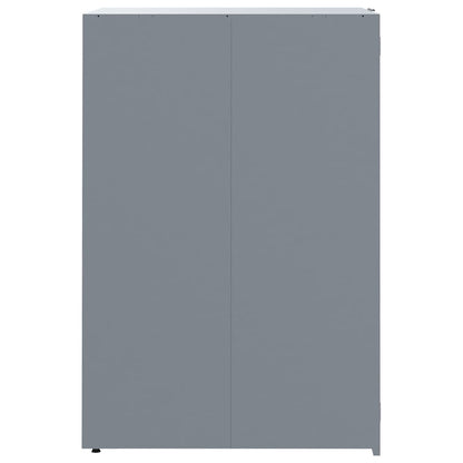 Copribidone con Ruote Bidone Singolo Grigio 69x79x117cm Acciaio - homemem39