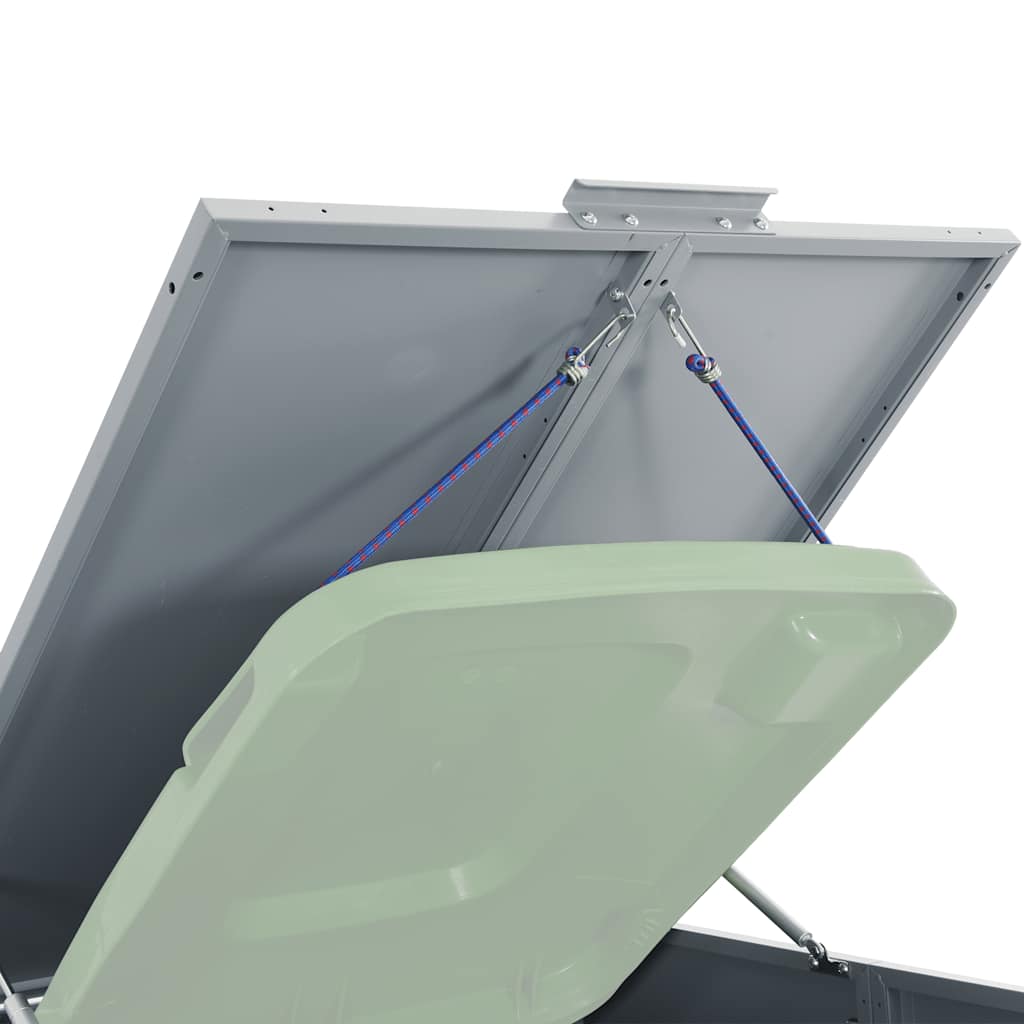 Copribidone con Ruote Bidone Singolo Grigio 69x79x117cm Acciaio | homemem39