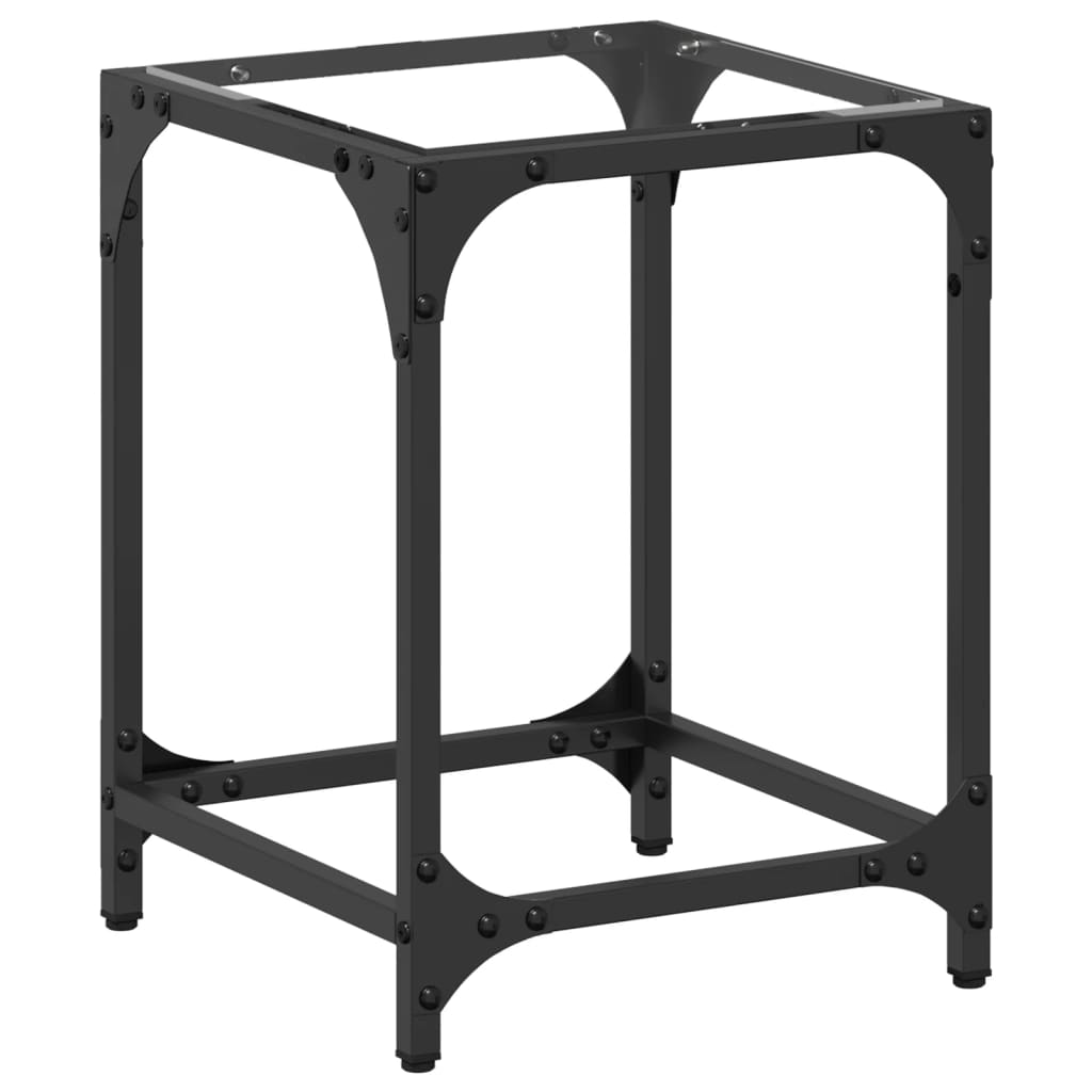 Tavolino Salotto con Piano Vetro Trasparente 30x30x40cm Acciaio | homemem39