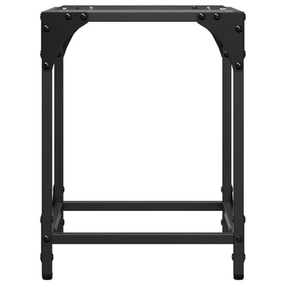 Tavolini con Piano in Vetro Trasparente 2 pz 30x30x40cm Acciaio | homemem39