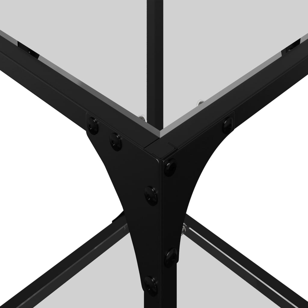 Tavolini con Piano in Vetro Trasparente 2 pz 30x30x40cm Acciaio | homemem39