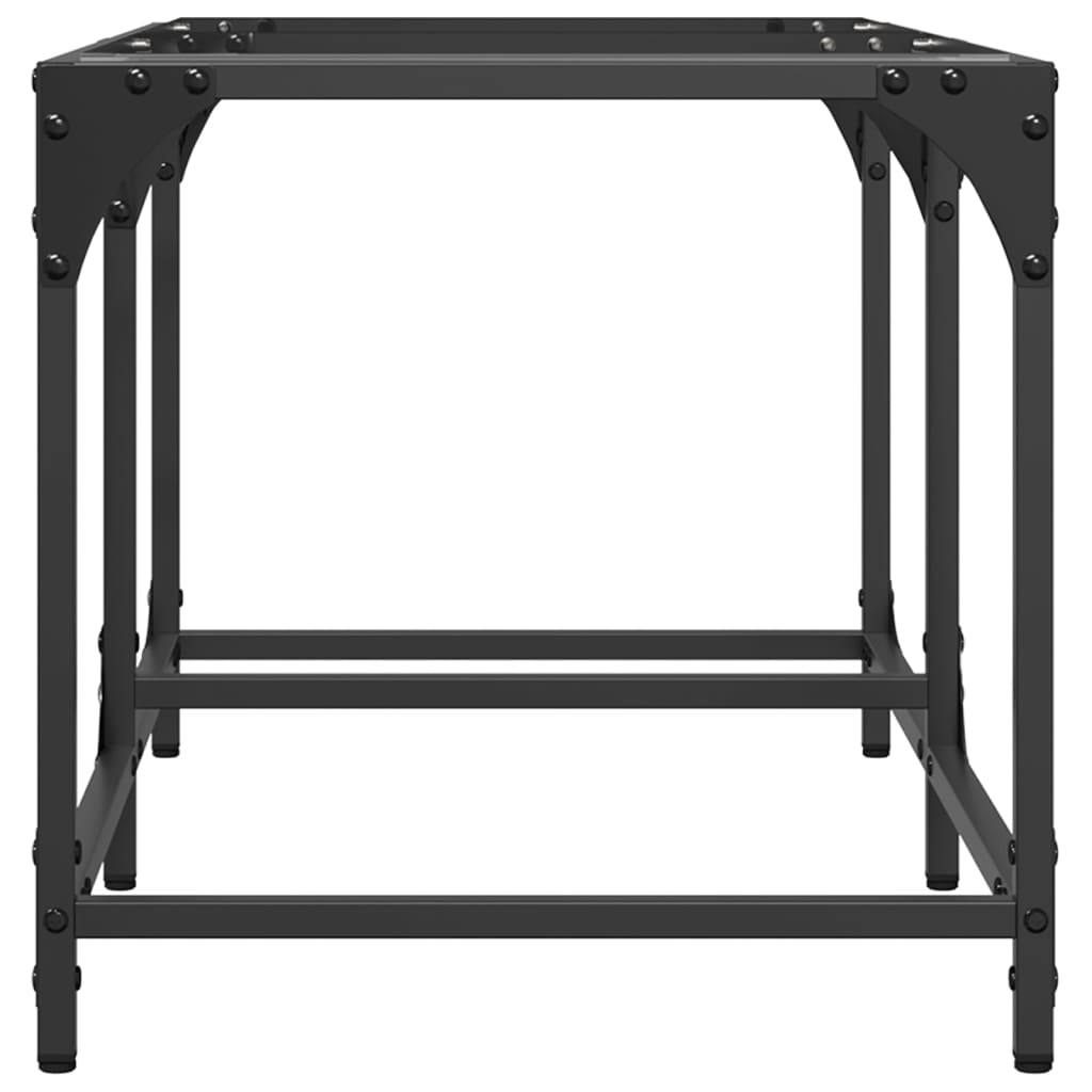 Tavolini con Piano Vetro Trasparente 2 pz 78,5x40x40 cm Acciaio | homemem39