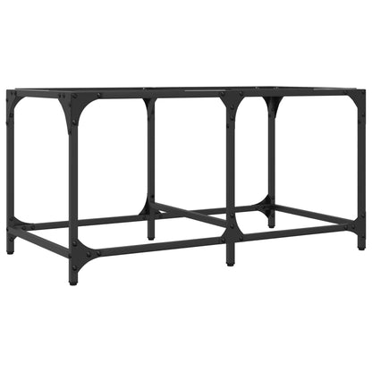 Tavolini con Piano Vetro Trasparente 2 pz 78,5x40x40 cm Acciaio | homemem39