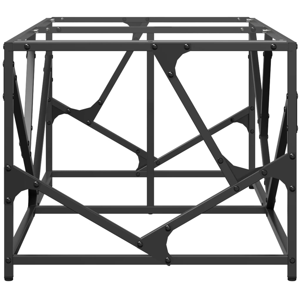 Tavolini con Piano Vetro Trasparente 2 pz 98,5x50x41cm Acciaio | homemem39