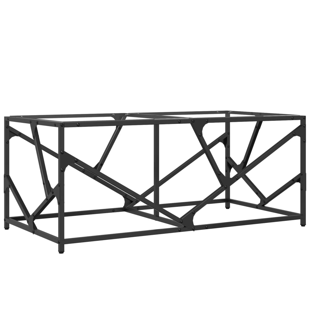 Tavolini con Piano Vetro Trasparente 2 pz 98,5x50x41cm Acciaio | homemem39