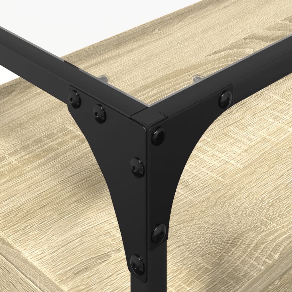 Mobile TV Piano Vetro Rovere Sonoma 98x35x51 Legno Multistrato - homemem39