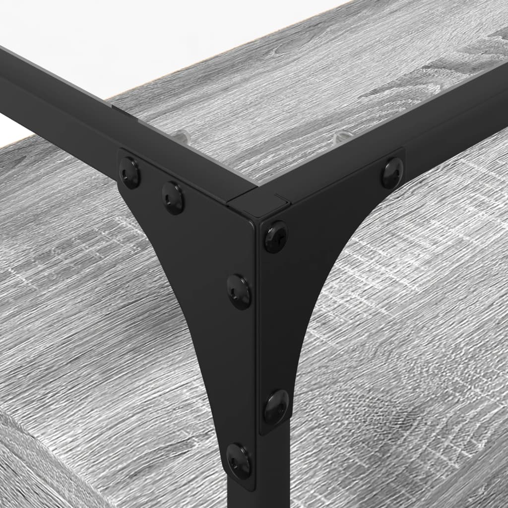 Mobile TV Piano Vetro Grigio Sonoma 98x35x51 Legno Multistrato - homemem39