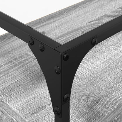 Mobile TV Piano Vetro Grigio Sonoma 98x35x51 Legno Multistrato - homemem39