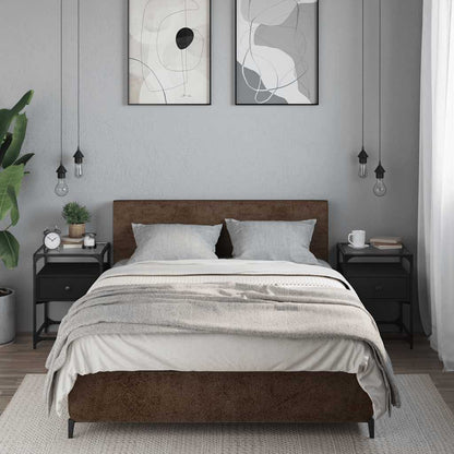 Comodini 2 pz Neri 40x40x55 cm in Legno Multistrato - homemem39