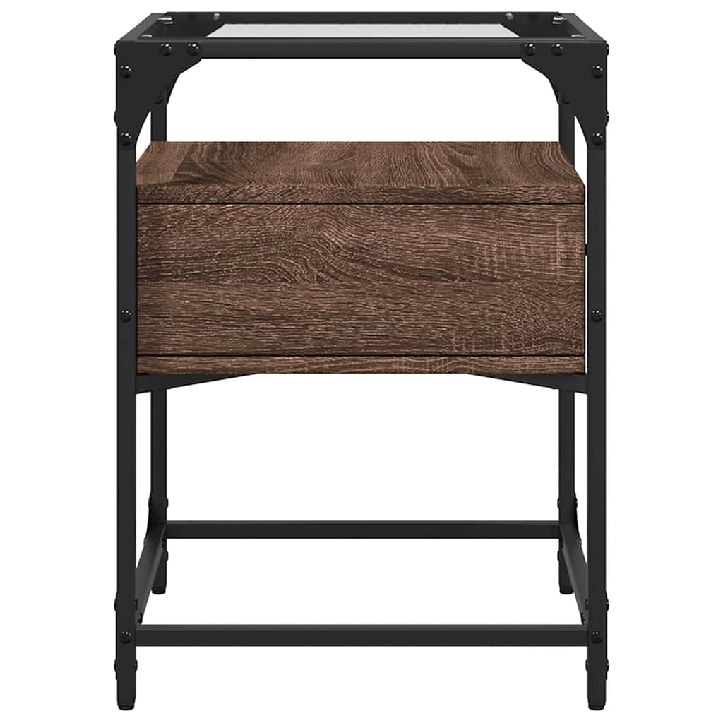 Comodino Rovere Marrone 40x40x55 cm in Legno Multistrato | homemem39