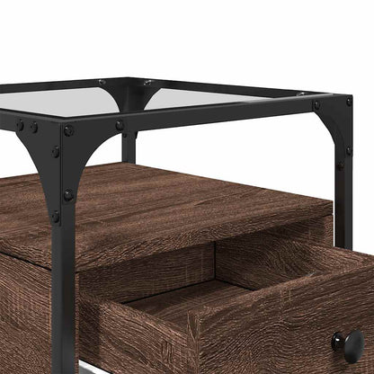 Comodino Rovere Marrone 40x40x55 cm in Legno Multistrato | homemem39