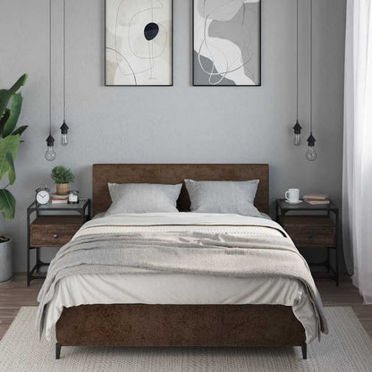 Comodini 2 pz Rovere Marrone 40x40x55 cm in Legno Multistrato - homemem39