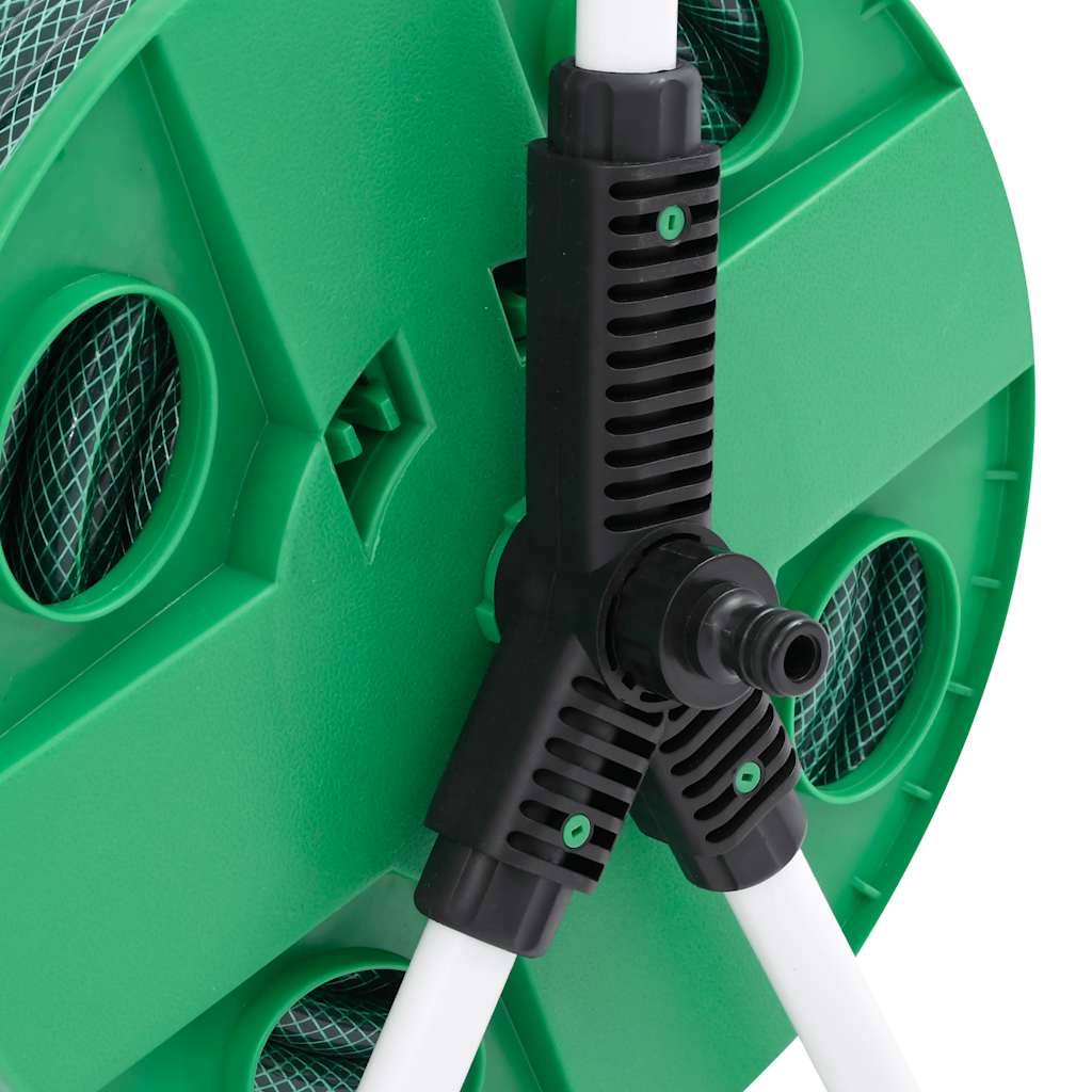 Avvolgitubo Autonomo Verde con Set Raccordi Tubo 0,5" 20 m PVC
