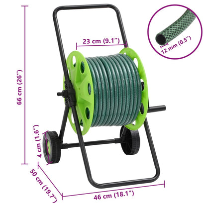 Carrello Avvolgitubo Giardino con Tubo 30 m PVC