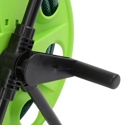 Carrello Avvolgitubo Verde con Set Raccordi Tubo 0,5" 30 m PVC