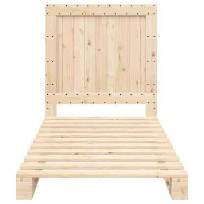 Giroletto con Testiera 90x200 cm in Legno Massello di Pino | homemem39