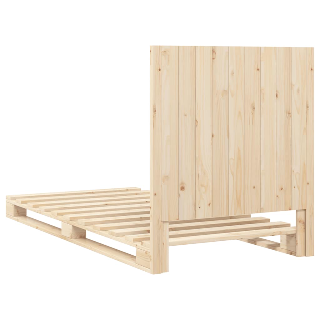 Giroletto con Testiera 90x200 cm in Legno Massello di Pino | homemem39