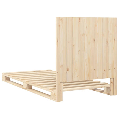 Giroletto con Testiera 90x200 cm in Legno Massello di Pino