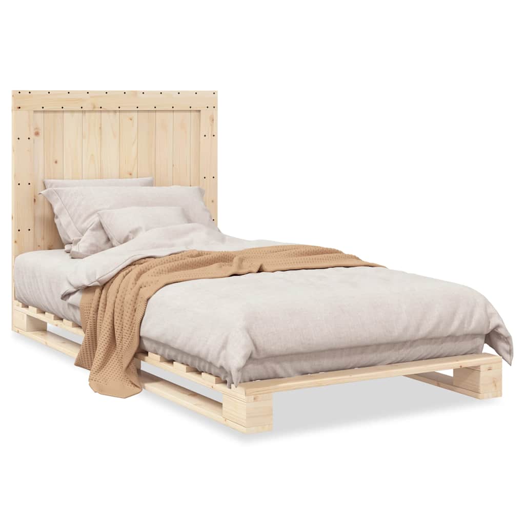 Giroletto con Testiera 100x200 cm Legno Massello di Pino