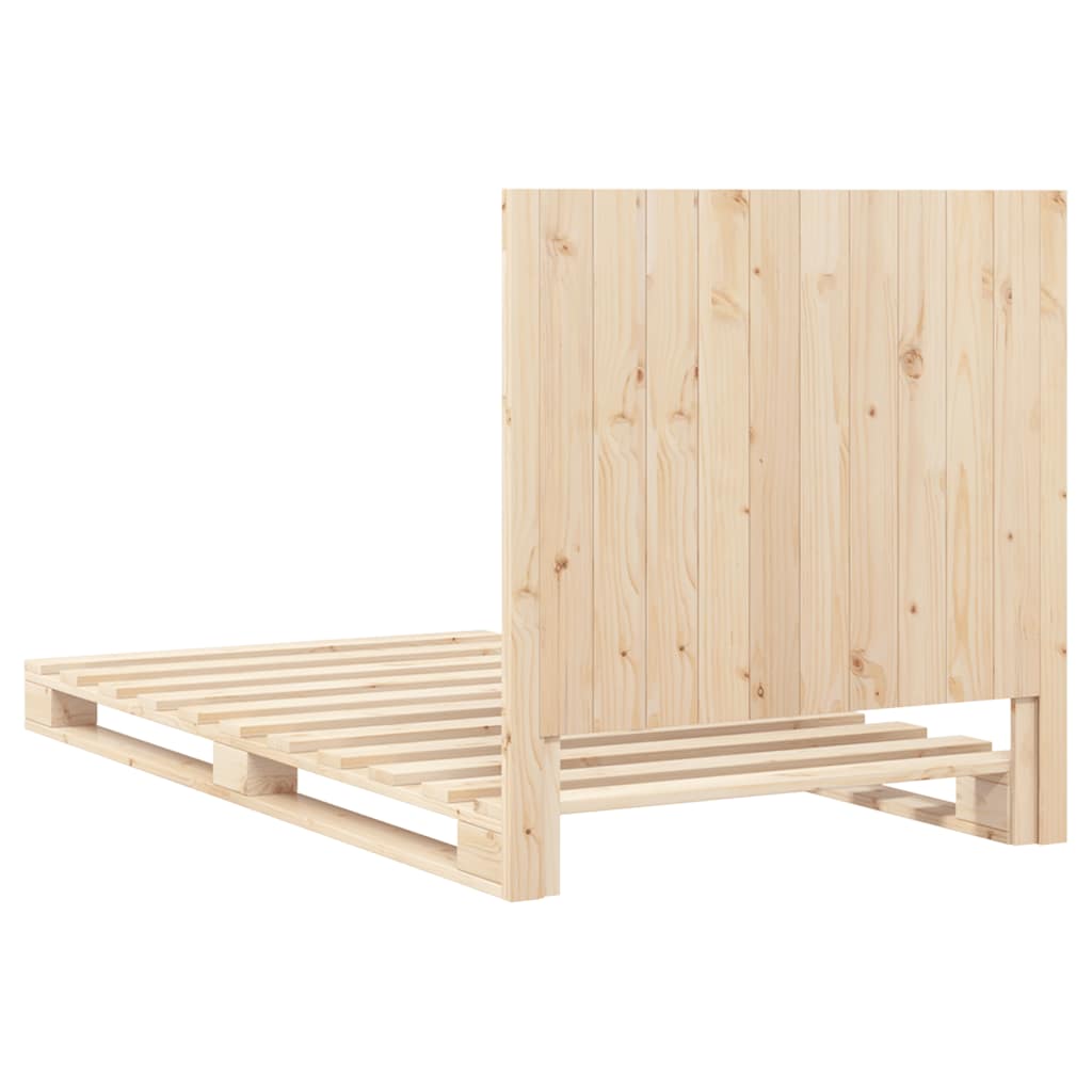 Giroletto con Testiera 100x200 cm Legno Massello di Pino