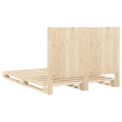 Giroletto con Testiera 140x200 cm in Legno Massello di Pino | homemem39