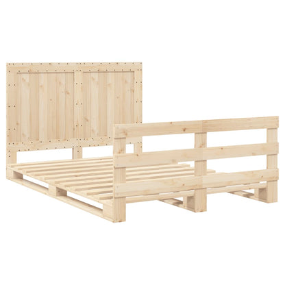 Giroletto con Testiera 140x200 cm in Legno Massello di Pino | homemem39
