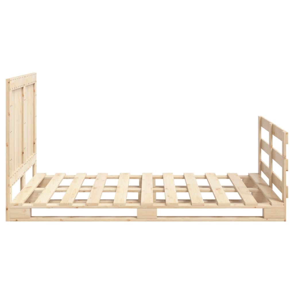 Giroletto con Testiera 140x200 cm in Legno Massello di Pino | homemem39