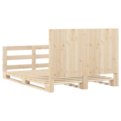 Giroletto con Testiera 140x200 cm in Legno Massello di Pino