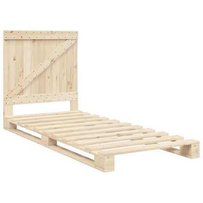 Giroletto con Testiera 90x200 cm in Legno Massello di Pino | homemem39