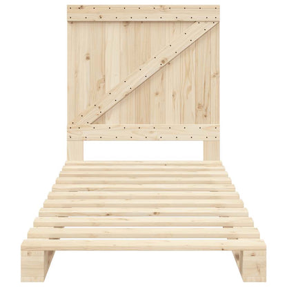 Giroletto con Testiera 90x200 cm in Legno Massello di Pino | homemem39