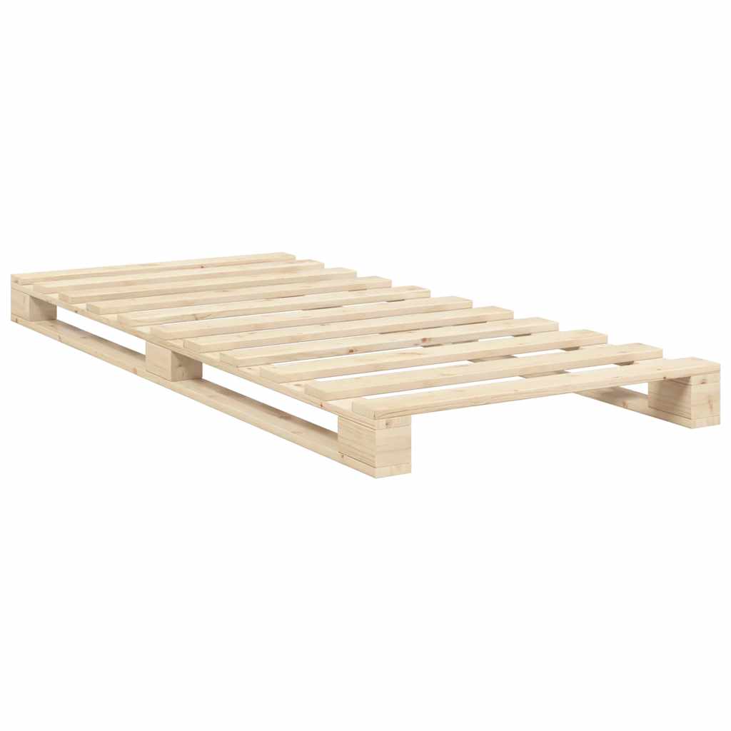 Giroletto con Testiera 90x200 cm in Legno Massello di Pino | homemem39