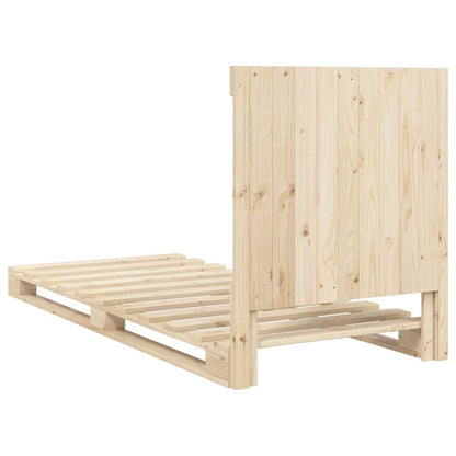 Giroletto con Testiera 90x200 cm in Legno Massello di Pino
