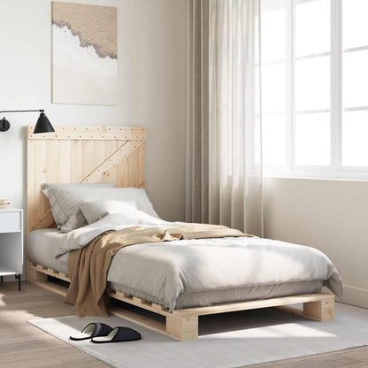 Giroletto con Testiera 90x200 cm in Legno Massello di Pino | homemem39
