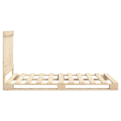 Giroletto con Testiera 100x200 cm Legno Massello di Pino