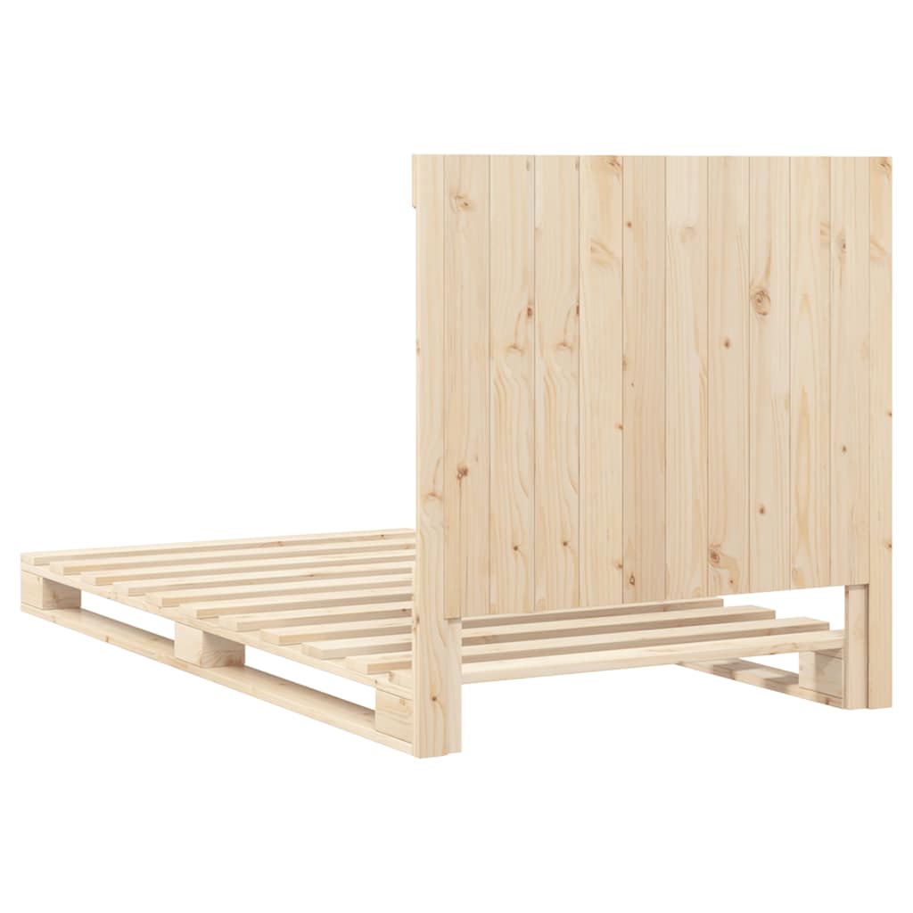 Giroletto con Testiera 100x200 cm Legno Massello di Pino
