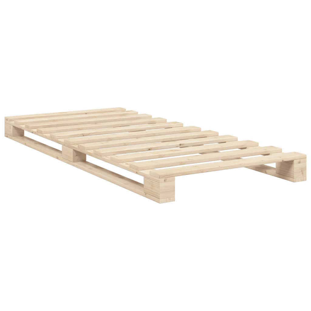 Giroletto con Testiera 90x200 cm in Legno Massello di Pino