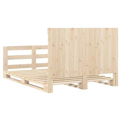 Giroletto con Testiera 140x200 cm in Legno Massello di Pino