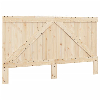 Giroletto con Testiera Grigio 200x200 cm Legno Massello di Pino