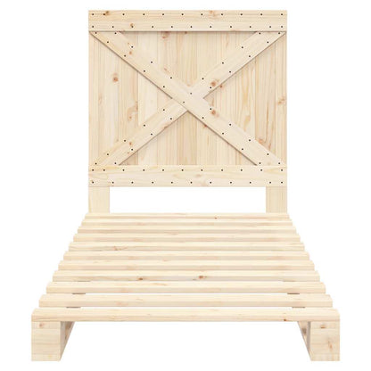 Giroletto con Testiera 90x200 cm in Legno Massello di Pino | homemem39
