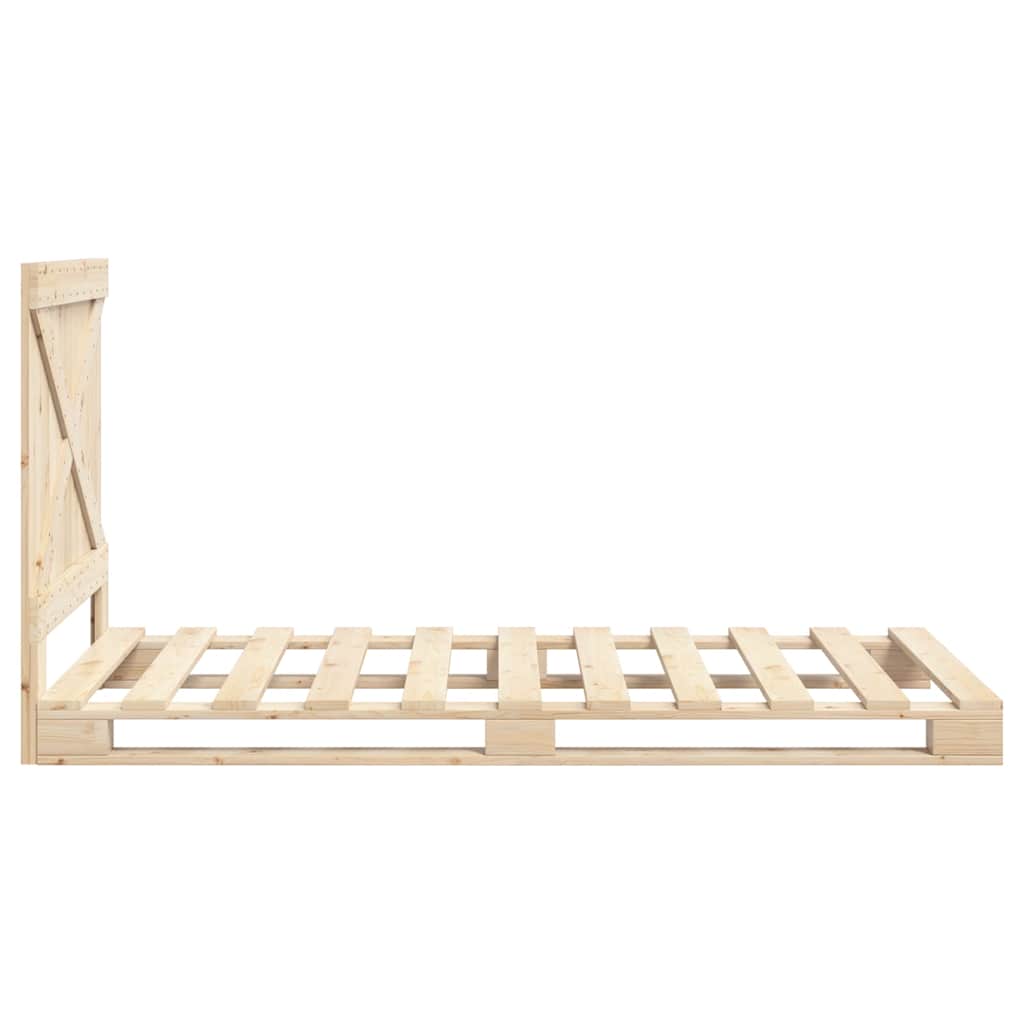 Giroletto con Testiera 90x200 cm in Legno Massello di Pino | homemem39