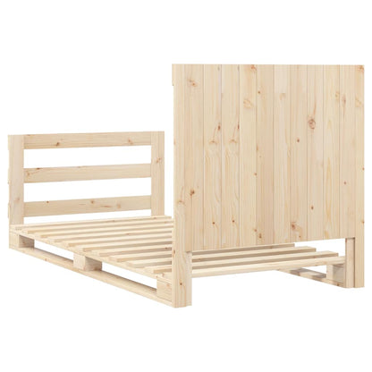 Giroletto con Testiera 100x200 cm Legno Massello di Pino