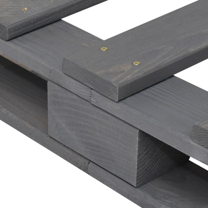 Giroletto con Testiera Grigio 90x200 cm Legno Massello di Pino | homemem39