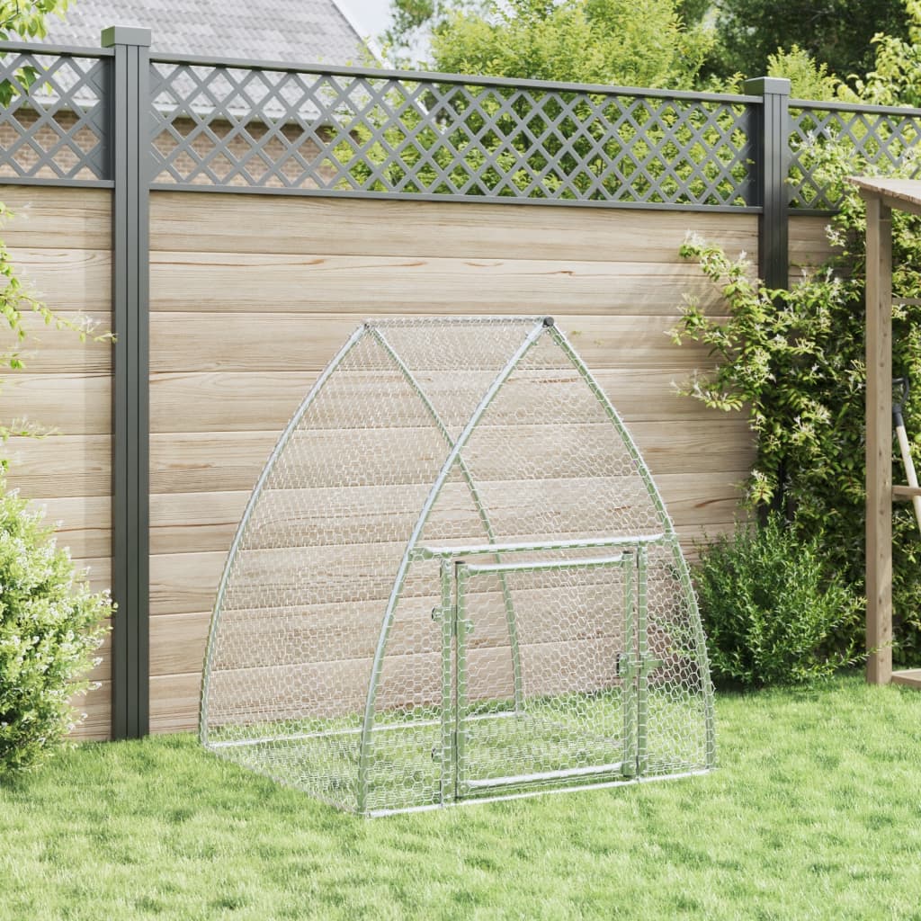 Conigliera Argento 105x100x120 cm in Acciaio Zincato | homemem39