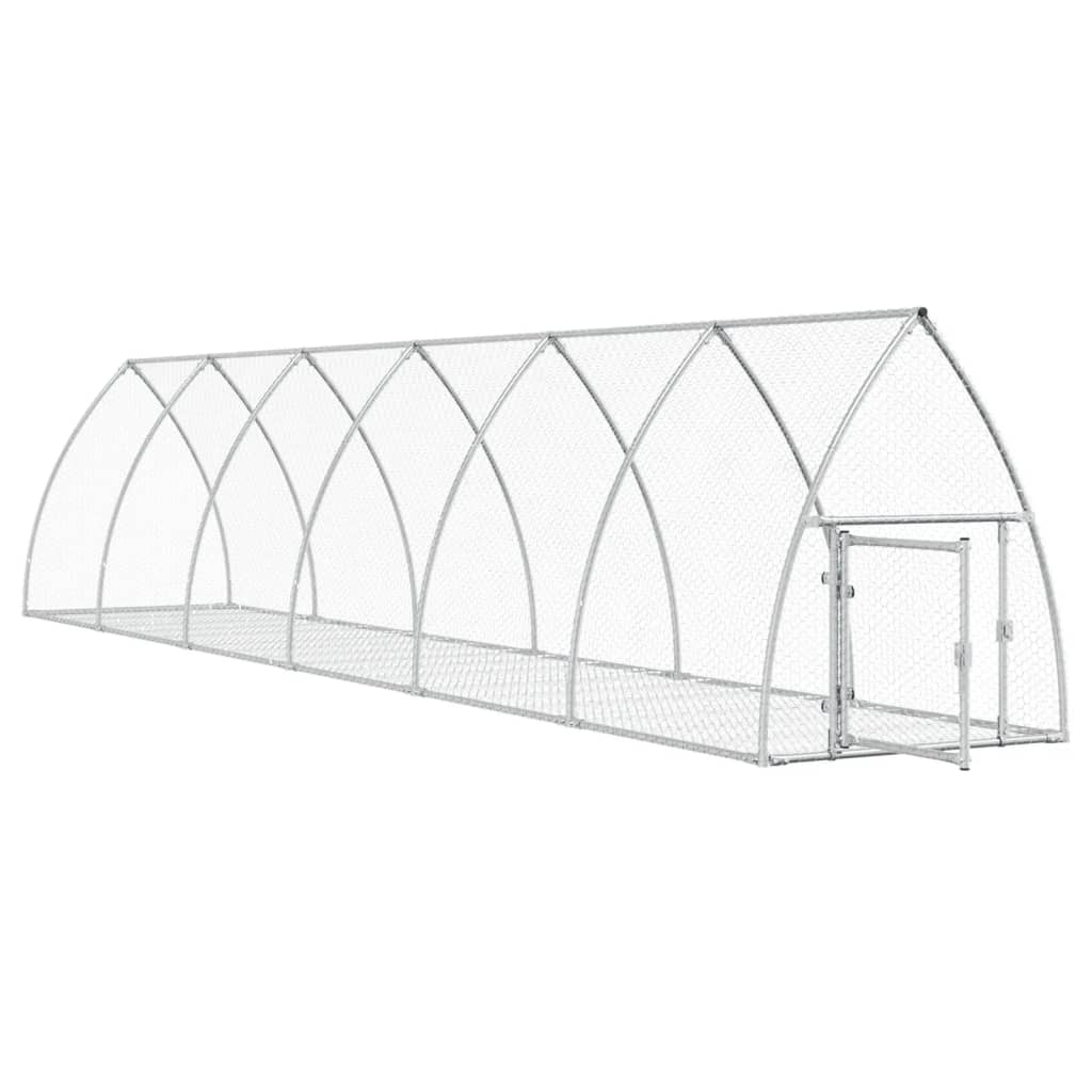 Conigliera Argento 105x600x120 cm in Acciaio Zincato | homemem39
